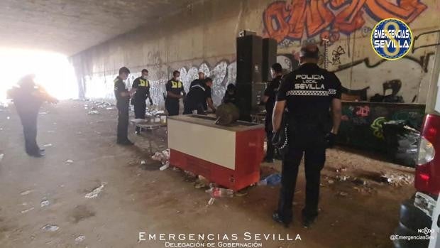 La Policía disuelve una fiesta Rave en la zona del Cortijo de Cuarto