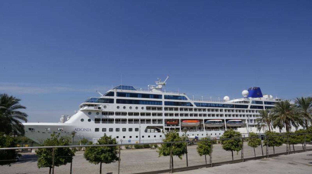 Un crucero atracado en el muelle de las Delicias