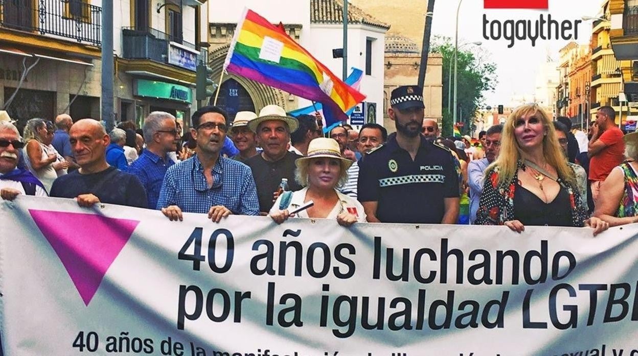 El impulsor de la medida en la manifestación del Orgullo de Sevilla en 2018