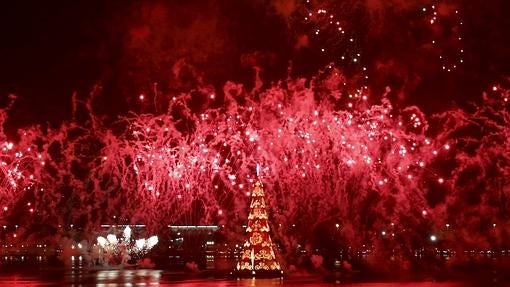 Inauguración del árbol navideño de Rio de Janeiro