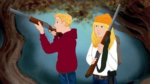 Hansel y Gretel disparan con sus armas en esta versión de la Ascociación Nacional del Rifle