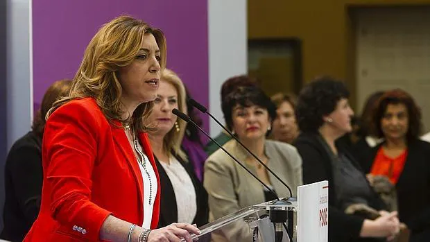 Susana Díaz, durante su intervención en el acto de entrega de los Premios Clara Campoamor