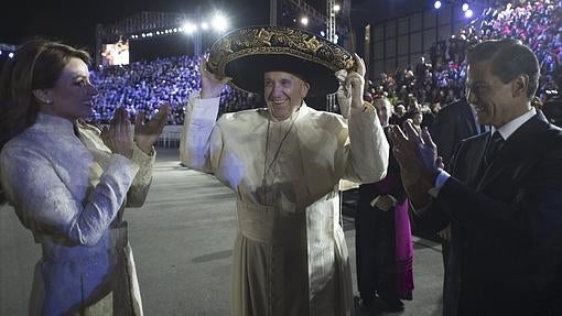 El Papa, durante su visita a México