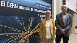 Lucie Linssen y Steinar Stapnes, ayer en la sede de BBVA en Madrid