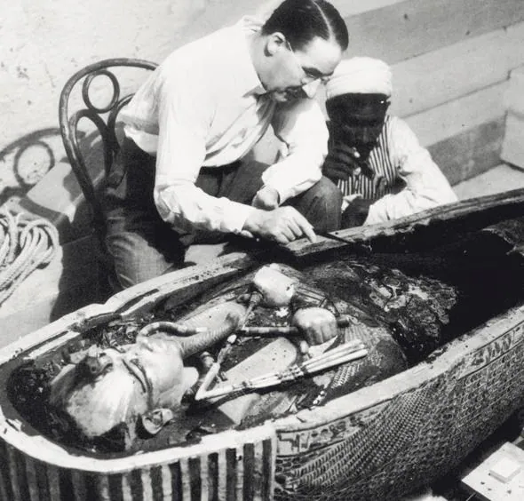 Imagen de Howard Carter, cuando descubrió la tumba de Tutankamón