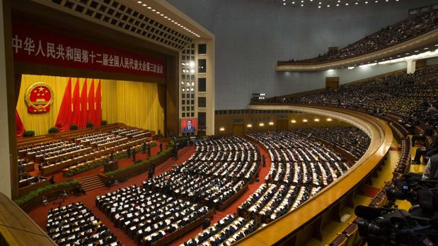 Delegados reunidos en la sede de la Asamblea Nacional Popular, en Pekín