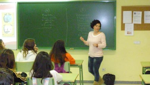 Los alumnos del IES Profesor Julio Pérez, durante un taller vocacional