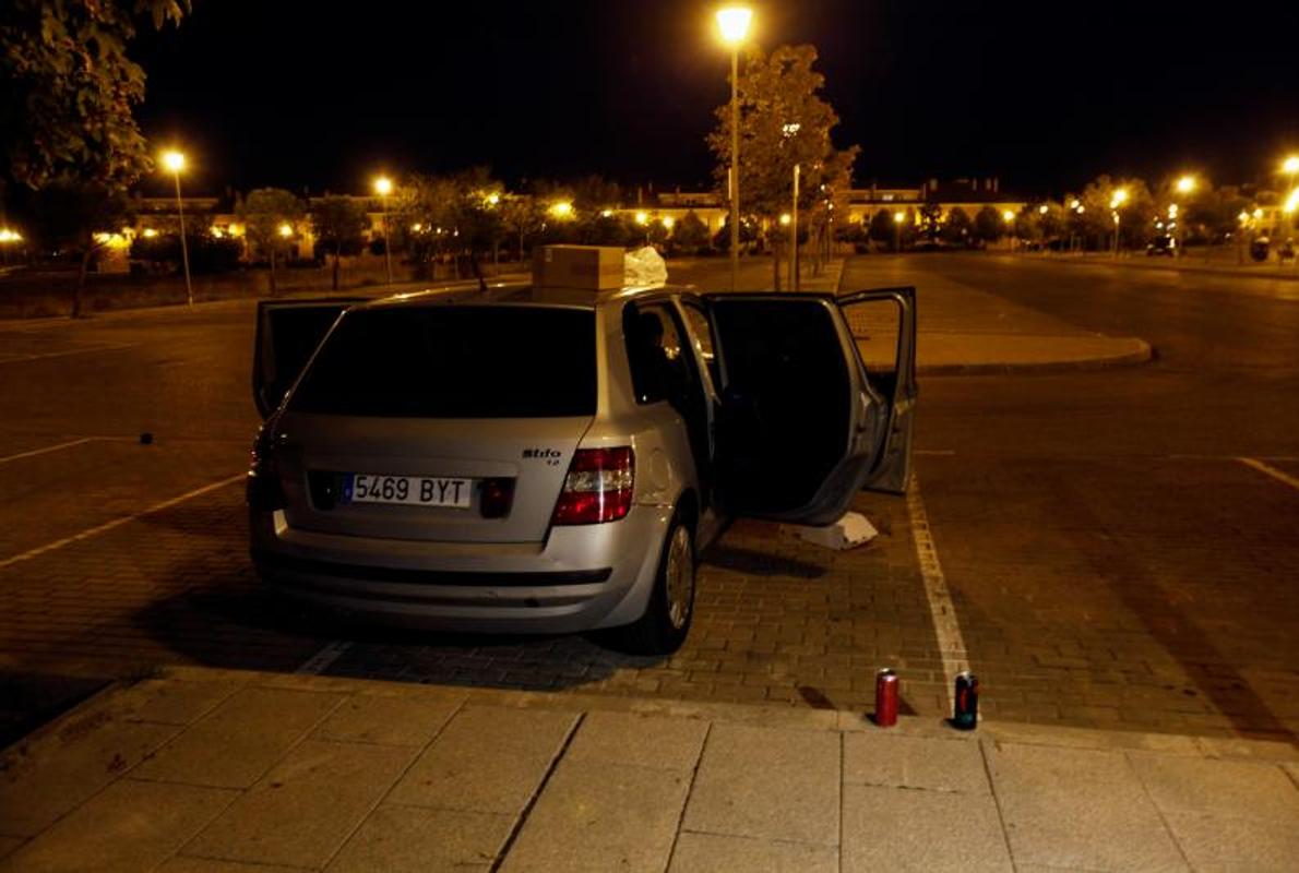 Una de las zonas donde los jóvenes hacen botellón en San Martín de la Vega