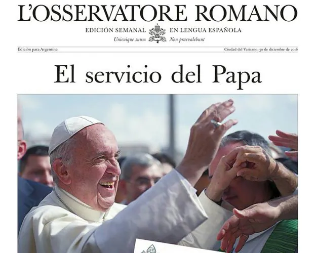 Portada d ela edición argentina de L'Osservatore Romano