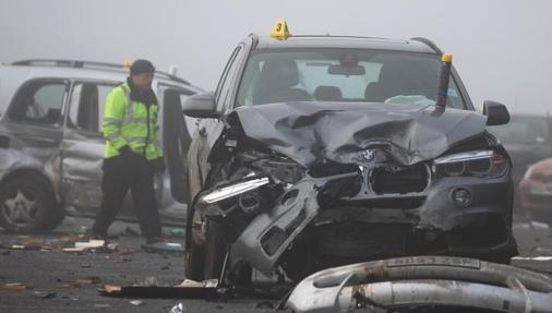 Colisión múltiple al nordeste de Londres