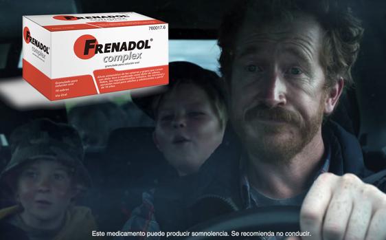 Autocontrol avala el anuncio de Frenadol en el que un hombre conducía pese a la advertencia de no hacerlo