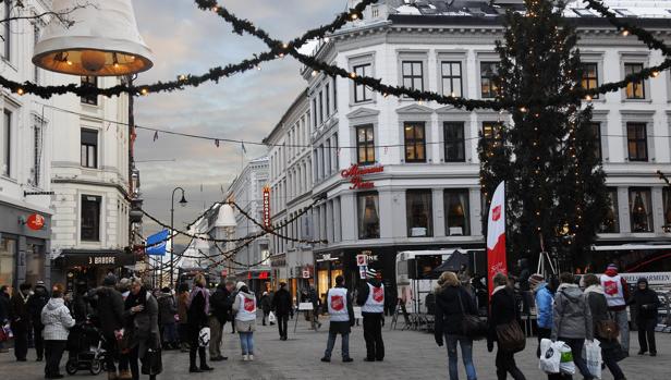 Imagen de las calles de Oslo, en Navidad