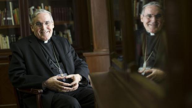 El cardenal Lluís Martínez Sistach en un momento de la entrevisa con ABC