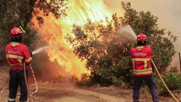 Ocho bomberos heridos, cuatro de ellos graves, en un incendio en Portugal