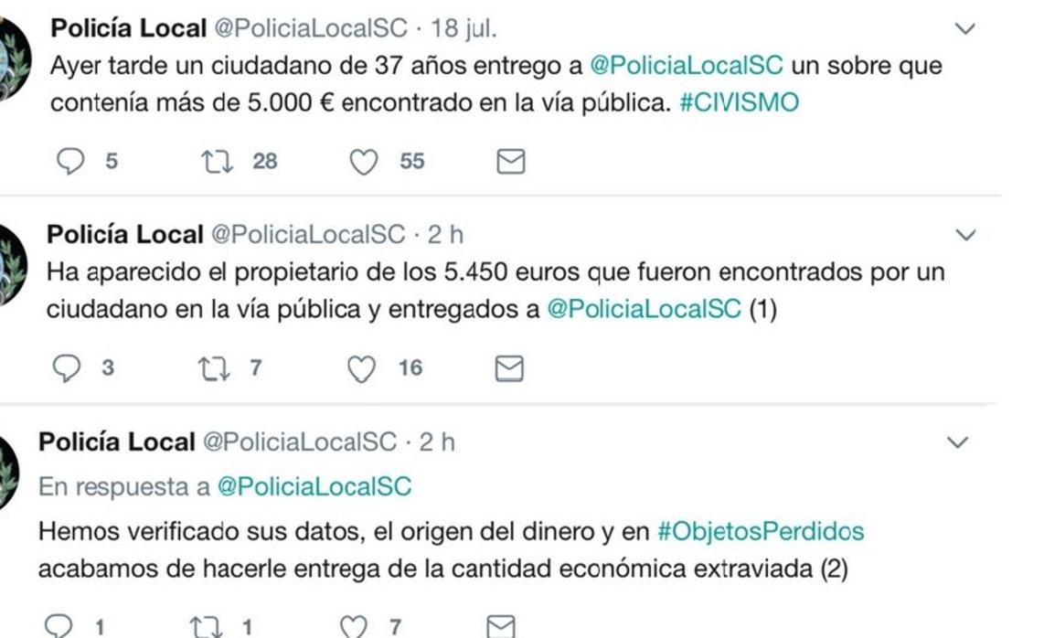 Twitter de @PoliciaLocalSC