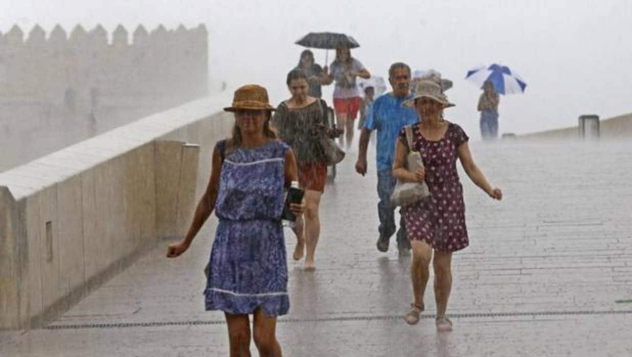 Lluvia torrencial y granizo en Córdoba
