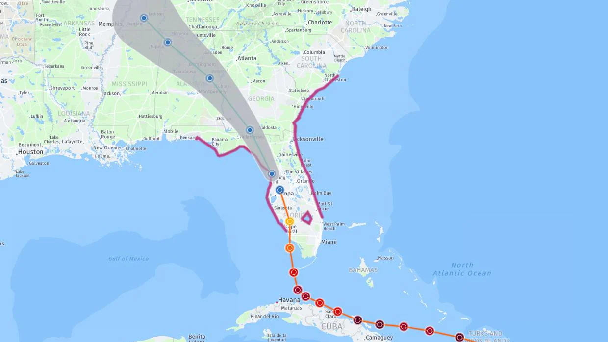 Recorrido del huracán Irma