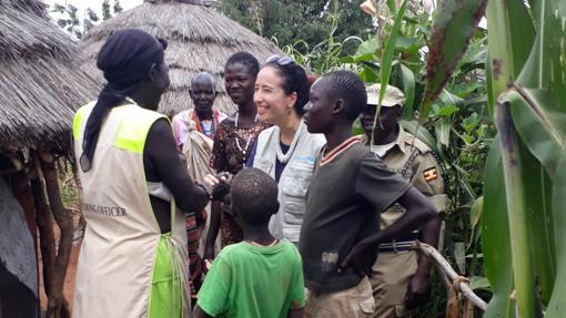 proyecto de UNICEF sobre nutrición y saneamiento con miembros de una comunidad de Kaabong, Karamoja, Uganda.