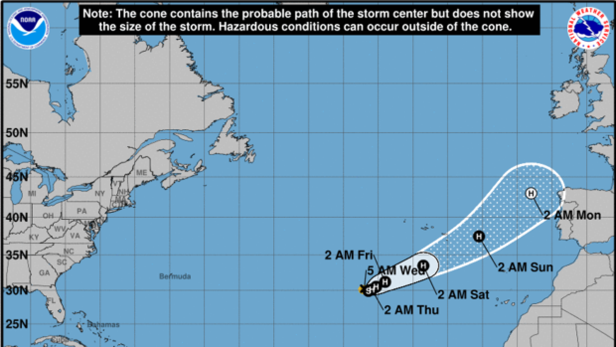 La tormenta tropical Ofelia podría alcanzar la próxima semana la costa española como huracán