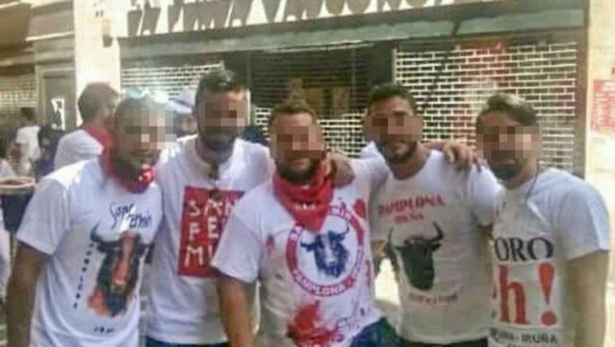 Los cinco acusados de la presunta violación de una joven en los Sanfermines