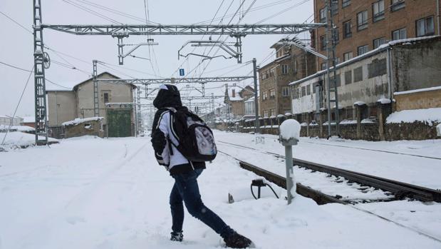 Algunos trenes de Renfe, afectados por el temporal de nieve