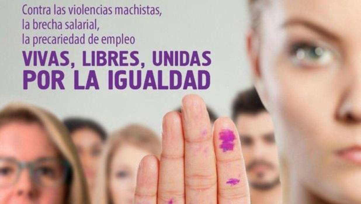 Cartel convocante de la huelga feminista del 8 de marzo de 2018