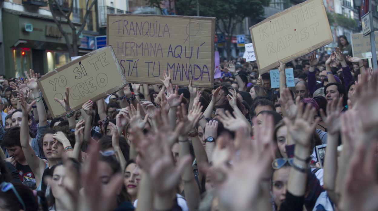 Manifestación contra la sentencia a La Manada