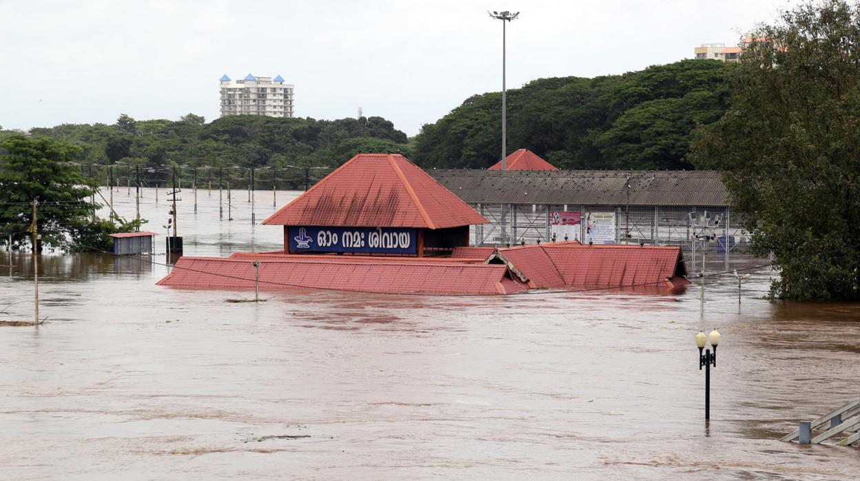 Imagen de los daños provocados por las inundaciones en la India