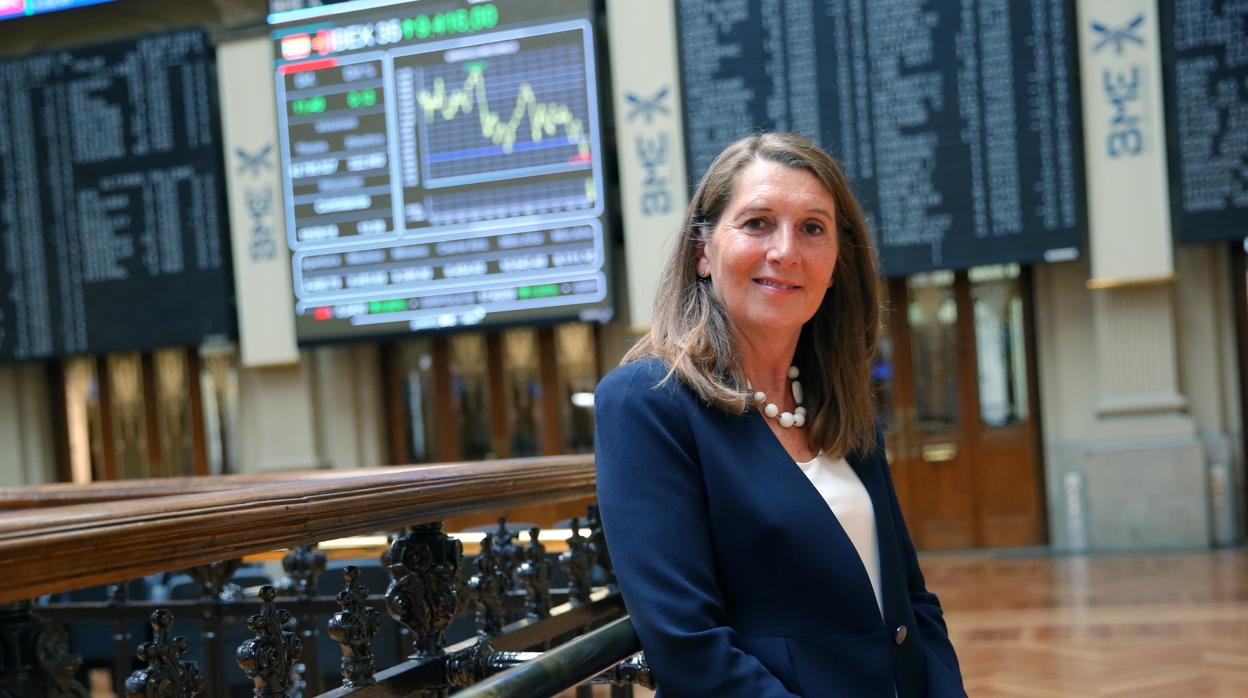 Denise Wilson, durante su entrevista con ABC en la Bolsa de Madrid