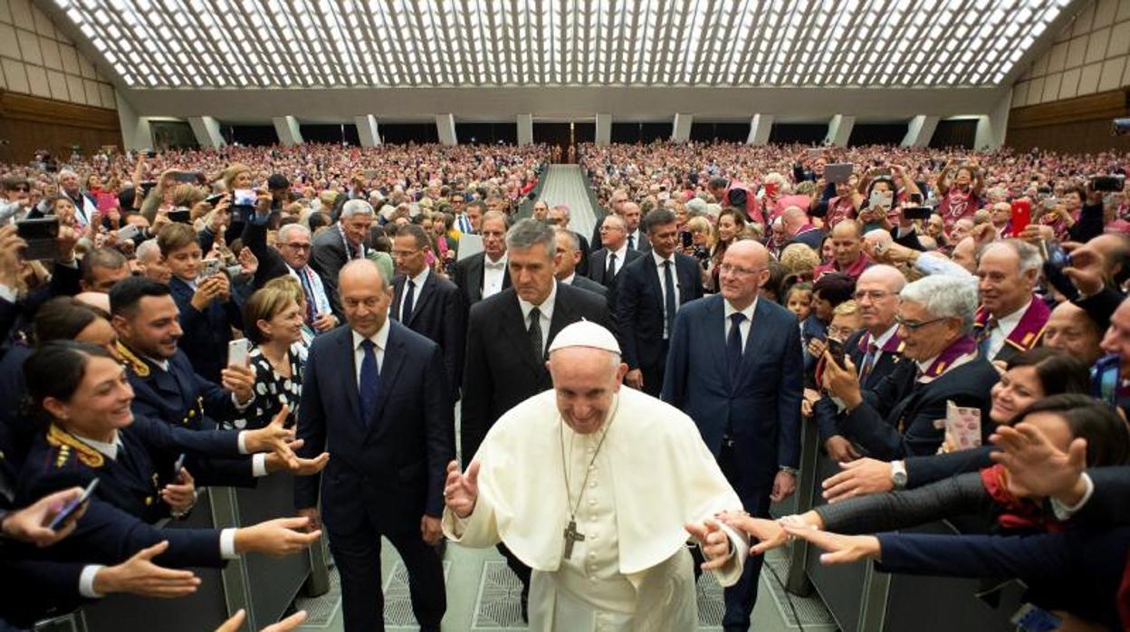 El Papa Francisco durante la audiencia general