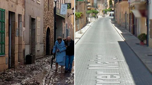Las fotos de antes y después de la tragedia en Mallorca