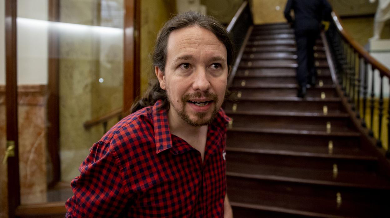 Pablo Iglesias, ayer, en el Congreso