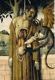 El suicidio de Judas, de Giovanni Canavesio (1491)