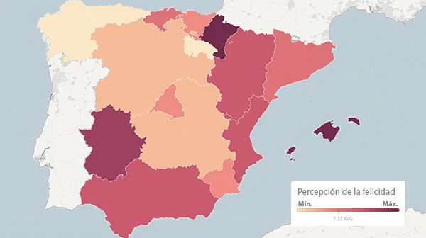 La felicidad en España: los navarros se declaran los más satisfechos, los gallegos los menos