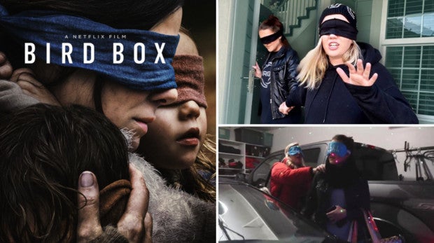 Vendarse los ojos y hacer tareas: así es el «Bird Box Challenge», el reto viral inspirado en una película