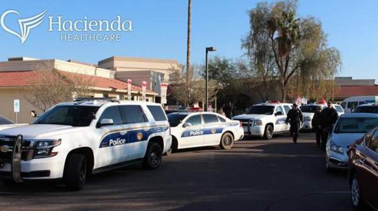 Inmediaciones del centro donde ocurrió