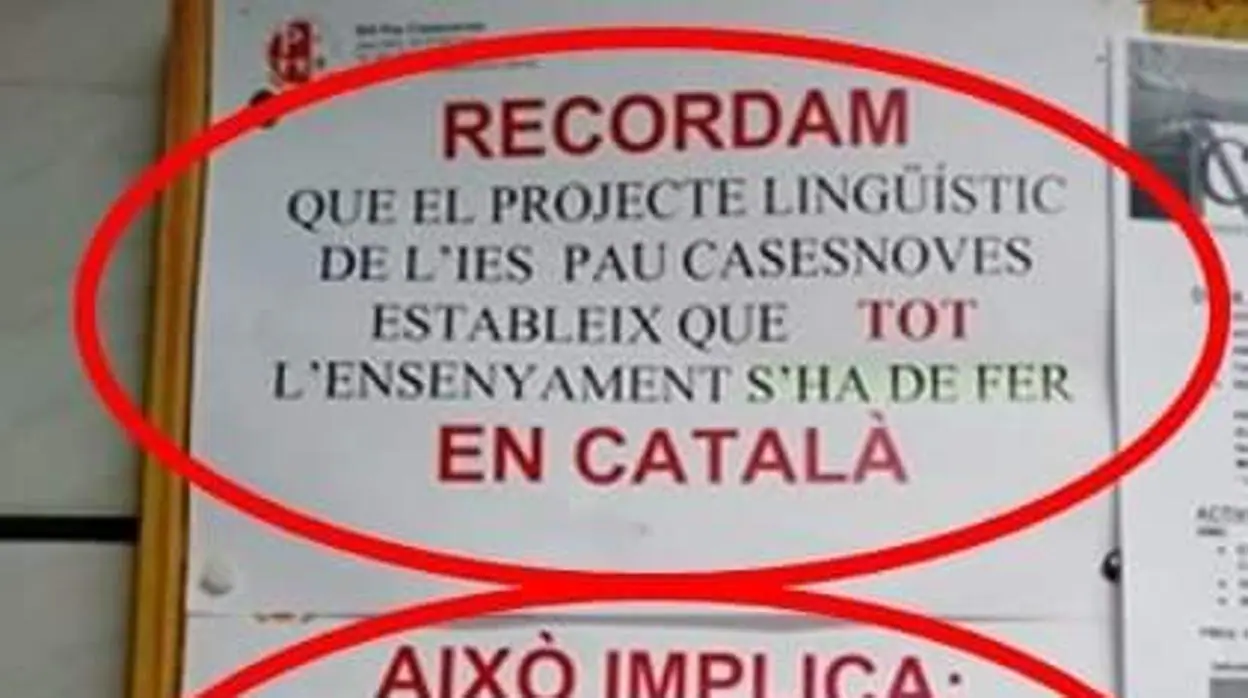Denuncian que un instituto de Mallorca ejerce un «estricto control» para «eliminar el español del centro»