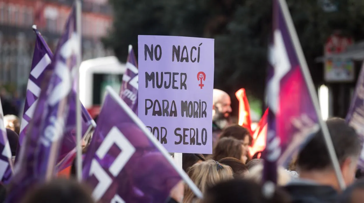 Imagen de archivo de una manifestación contra la violencia de género
