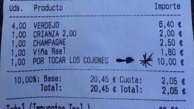 Un bar de Vizcaya cobra 10 euros de más a unos clientes «por tocar los cojones»