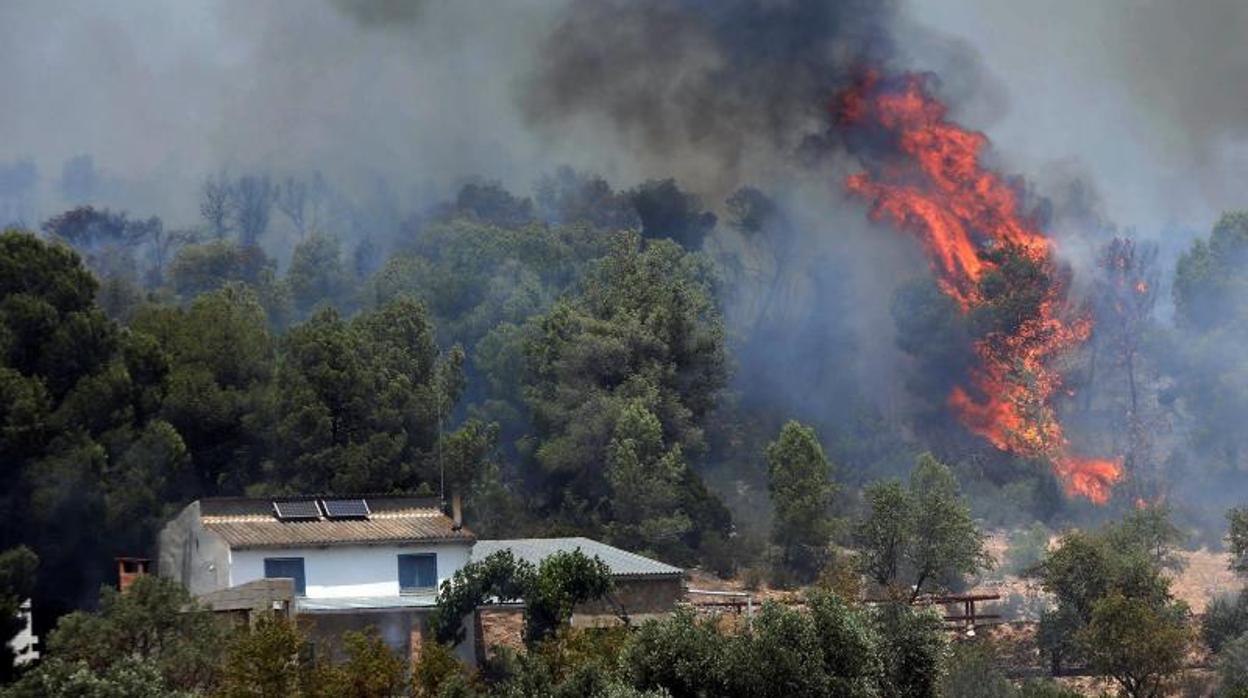 El incendio forestal que quema desde la tarde de ayer en varios términos municipales de la comarca tarraconense de Ribera d'Ebre sigue descontrolado y afecta ya a más de 4.000 hectáreas