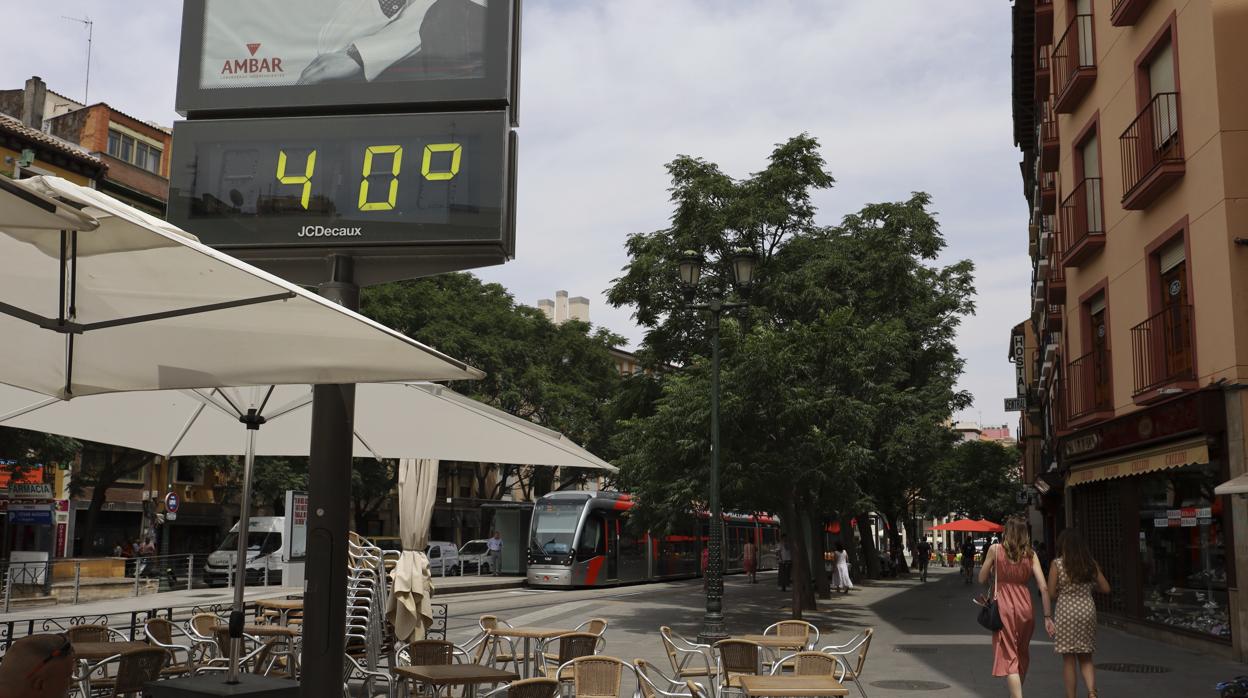 Zaragoza, ayer, a 40 grados