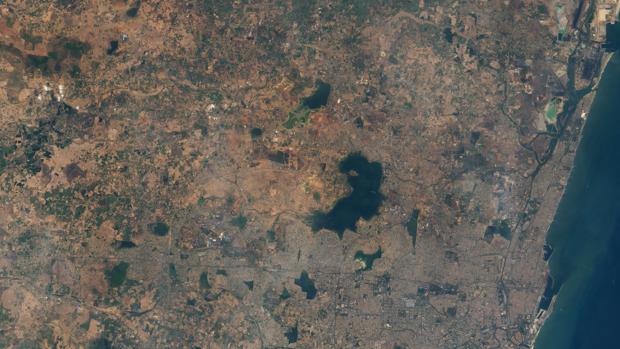 La NASA muestra la escasez de agua en la India con imágenes del antes y el después de Chennai