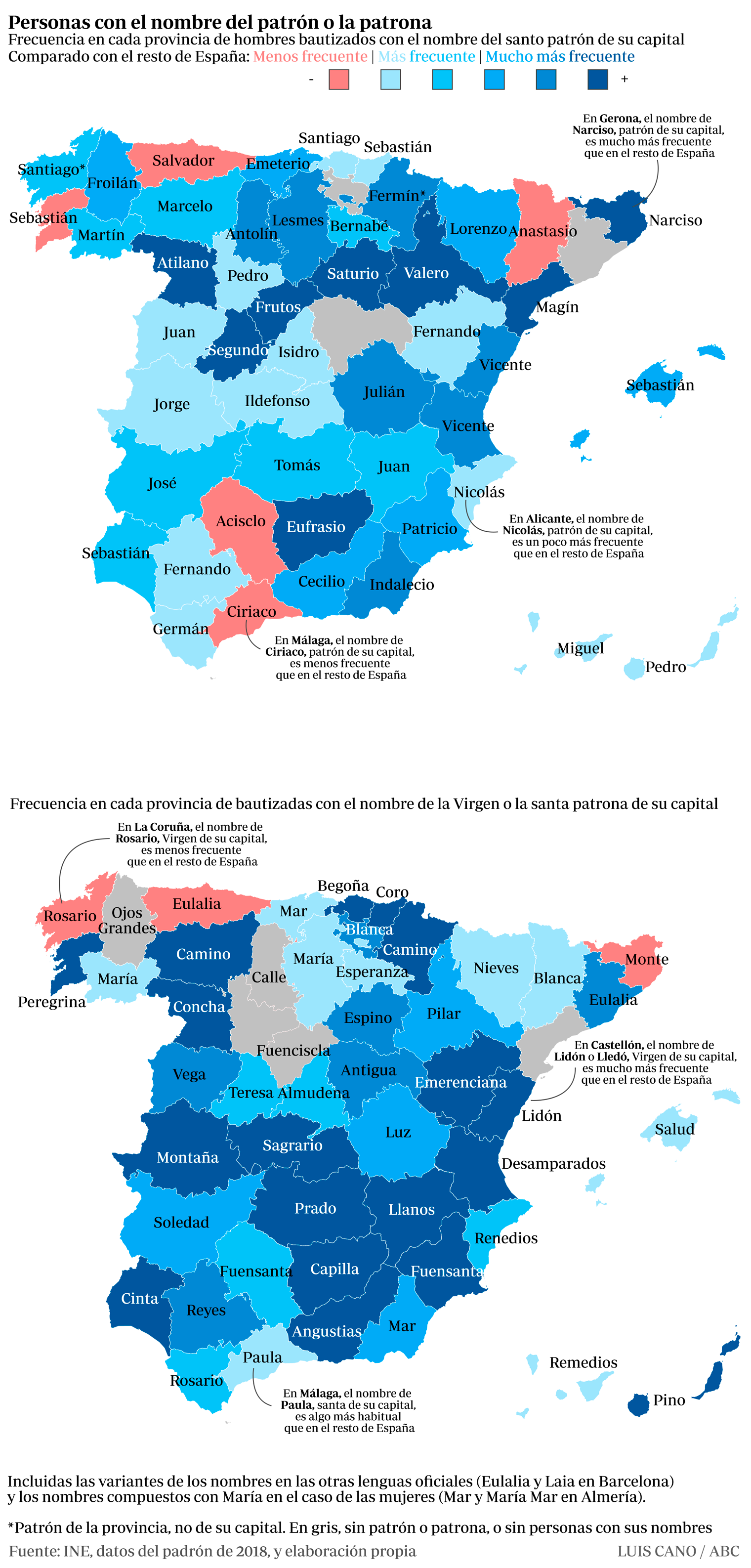 ¿Cuánto influye en tu provincia el nombre del patrón y la patrona?