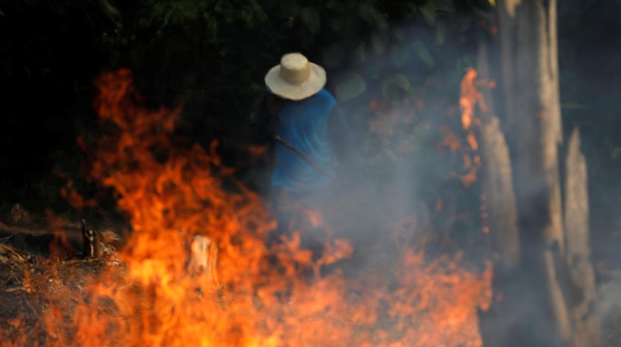 Imagen de un incendio en Brasil