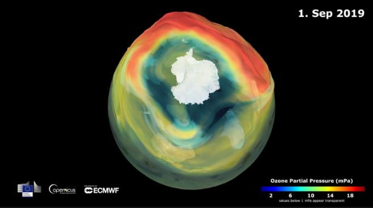 El raro comportamiento del agujero de la capa de ozono este año