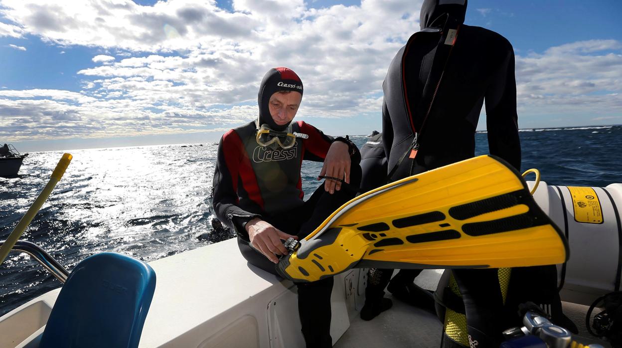 El ministro de Ciencia, Innovación y Universidades, Pedro Duque, se ha sumergido con los investigadores para bucear por la reserva marina de la isla de Tabarca y conocer los proyectos que realizan en Posidonia y en gestión pesquera