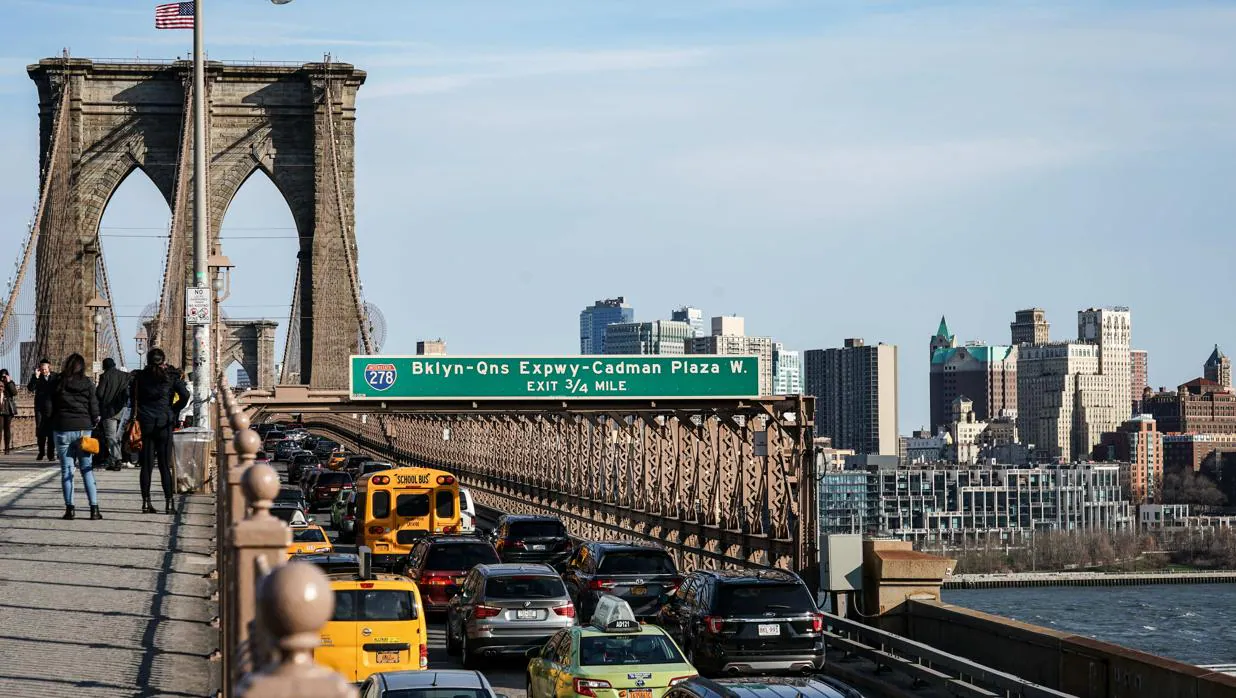 Una vista del puente de Brooklyn, en la principal ciudad estadounidense