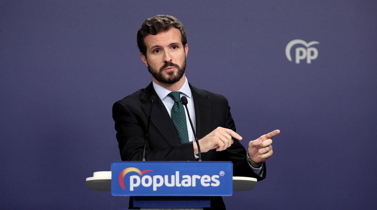 El presidente del PP, Pablo Casado, en una imagen reciente