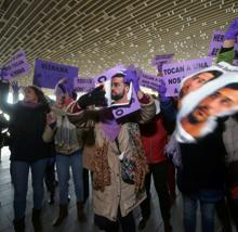 Manifestación de protesta ayer a las puertas de la Ciudad de la Justicia de Córdoba