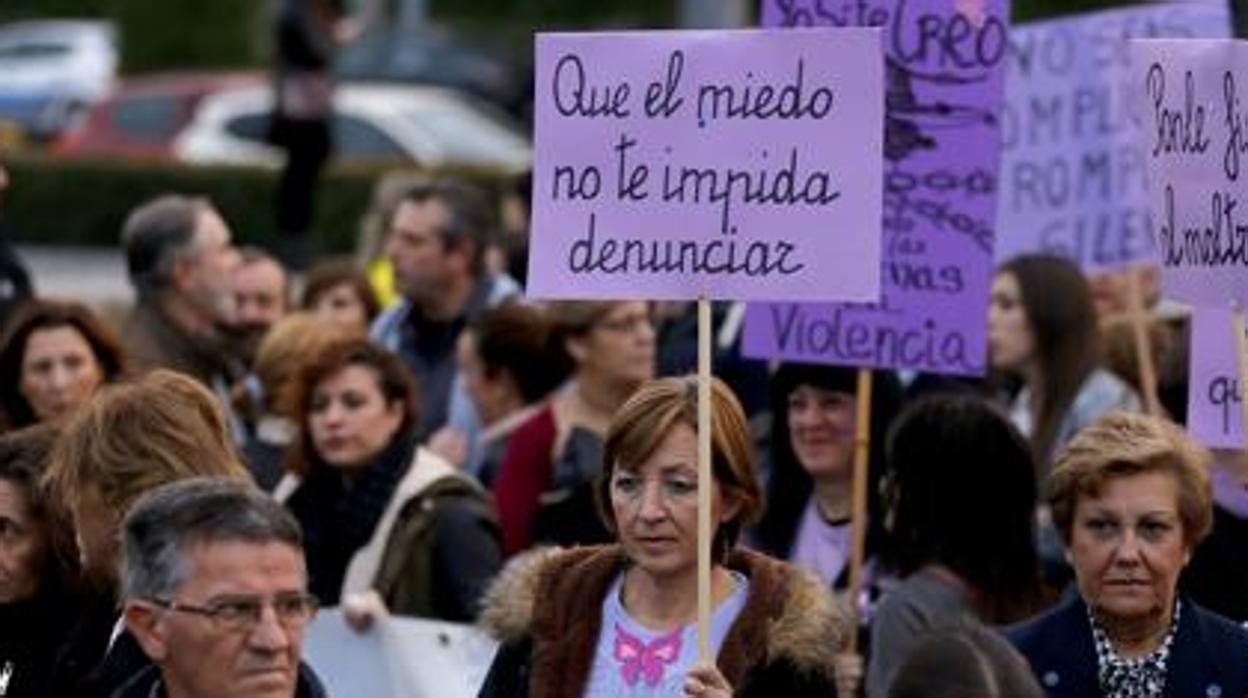 Manifestación contra la violencia de género